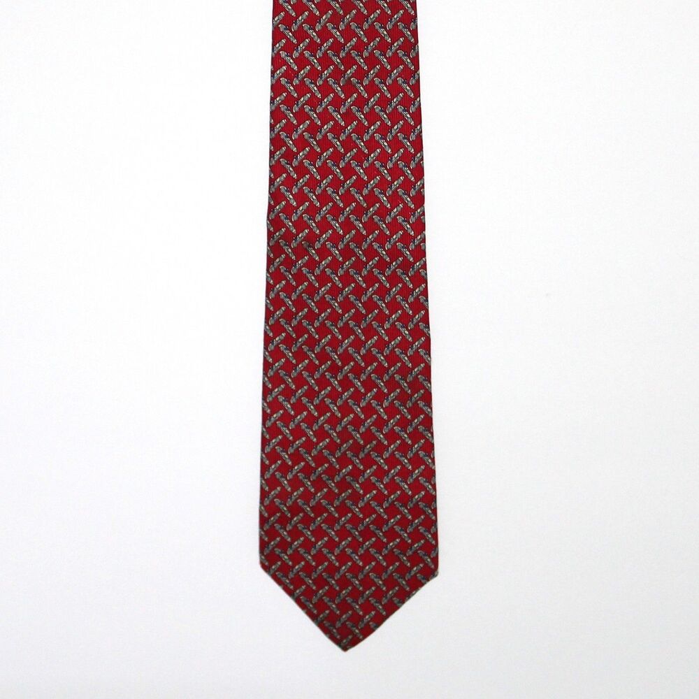 Lauren Ralph Lauren Necktie red Race Cars 100% silk USA LRL